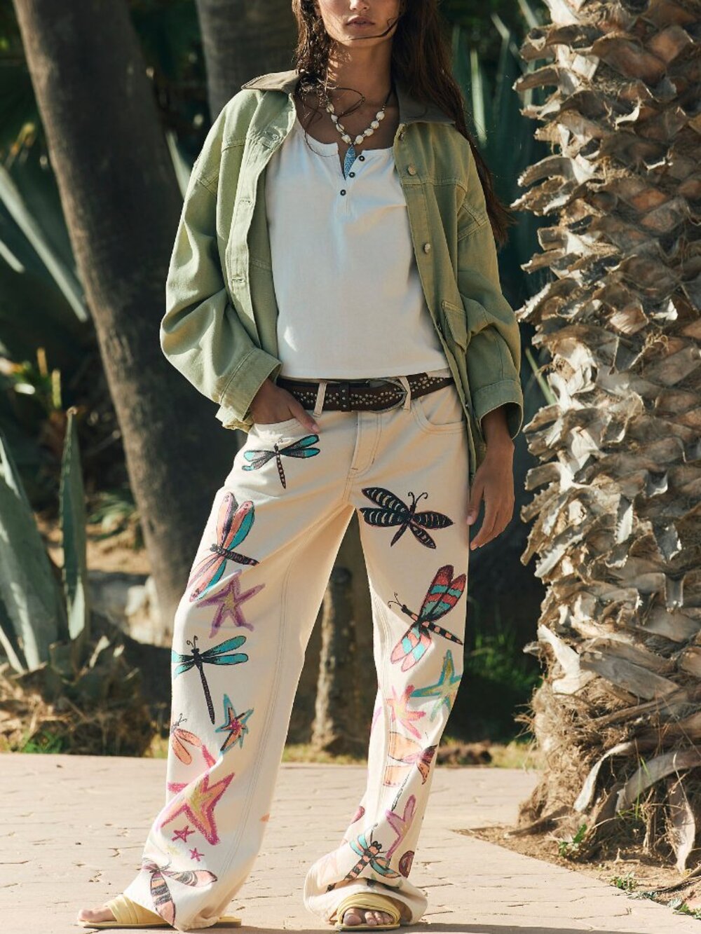 FREE PEOPLE We The Free Lemon Denim Jacket / Washed Sage - Picture 5 of 8